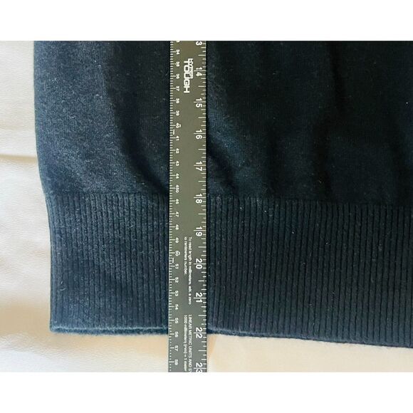 Context Lord & Taylor Black Cashmere Turtleneck Sleeveless Sweater Large - Picture 7 of 7
